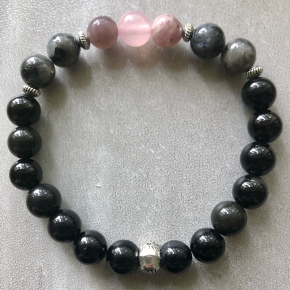 Hand Crafted Jewelry - Anxiety Relief, Sweet Dreams and Protection Handcrafted Healing Bracelet